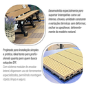 Ver mais imagens de Deck Modular de Madeira Ecológica 30cm x 30cm Formaco Decor Marrom/Canela