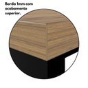 Ver imagem 2 de Mesa Escrivaninha em L Escritório Diretor 1 Gaveta 1 Pasteira 1 Porta Macadâmia/Preto Web Office