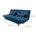 Ver imagem 5 de Sofá Cama Andradas Suede Azul - Mamflex