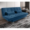 Ver imagem 1 de Sofá Cama Andradas Suede Azul - Mamflex