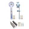 Kit 2 Roldanas e 1 Guia para Trilho Cantoneira Ferro - Prata - Al-Fer - 1