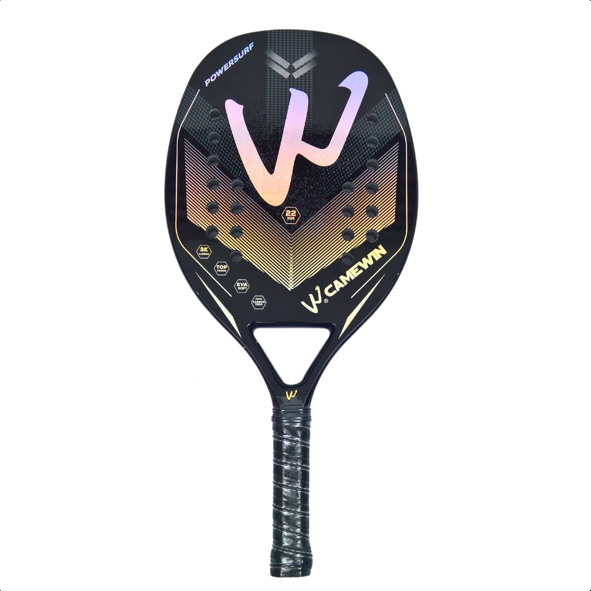 Raquete Beach Tennis Camewin Powersurf 3k Carbon + Brindes - 2