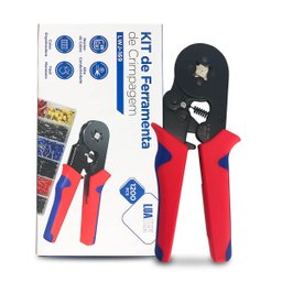 Alicate de Crimpar Prensa Kit 1200 Terminais Ilhós - 3
