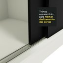 Ver mais imagens de Guarda-Roupa Casal Madesa Istambul 3 Portas de Correr com Espelho 3 Gavetas Branco/Preto Cor:Branco/