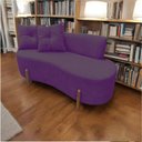Ver mais imagens de Namoradeira Sofá Feijão Luna Orgânica Veludo Roxo