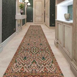 Passadeira Persa Sala e Corredor Antiderrapante 0,66x2,40cm Rústico Casa Dona - 1