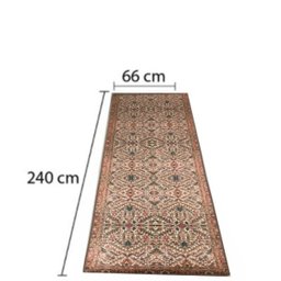 Passadeira Persa Sala e Corredor Antiderrapante 0,66x2,40cm Rústico Casa Dona - 4