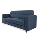 Ver imagem 5 de Sofá 03 Lugares Arezzo Suede Azul Marinho Pés Chanfrado Tabaco - D’Rossi