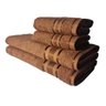 Jogo de Toalhas Egito Luxo 2 Banho 2 Rosto Marrom - 1