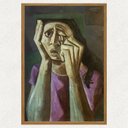 Ver imagem 1 de Quadro Moldurado Mulher Chorando Candido Portinari