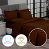 Edredom Queen Marrom + Jogo de Lençol 06 peças Aconchego Dupla Face Casa Dona - 2