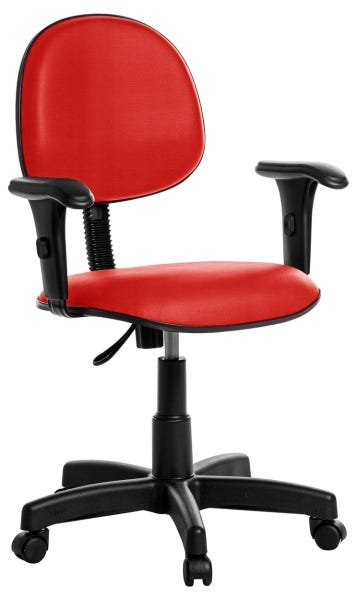 Cadeira de Escritório Executiva com Braços Rce Vermelho - 1