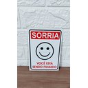 Ver imagem 3 de Placa de Sinalização 15x20 Sorria Voce Esta Sendo Filmado