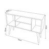 Rack para Tv Paris com 4 Nichos com Pés Retrô - Preto - 4