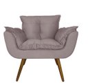 Ver imagem 2 de Kit 02 Poltronas Decorativa Sala E Recepção Opala Suede Rosê- LM DECOR