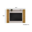 Ver imagem 4 de Painel Quarto P/ Tv até 50 Pol Trend Ripado Extensível 108x136cm Freijó/off White - Dj Móveis