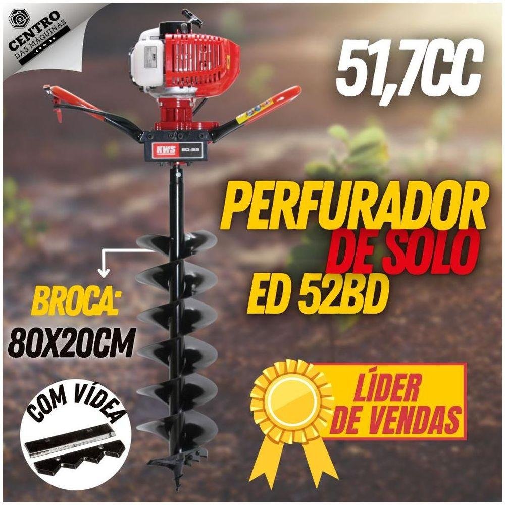 Perfurador de Solo Kawashima Ed52bd Broca 80x20cm Vídia e Duplo Espiral - 9