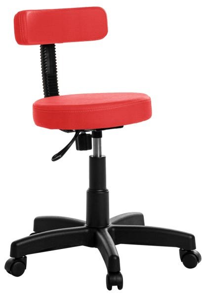 Cadeira Mocho Estética Odontologia Tatuador Rce Vermelho