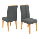 Ver imagem 1 de Conjunto de 2 Cadeiras Estofada Sala de Jantar Tati