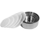 Ver imagem 2 de Potes Redondos Aço Inox 5 Peças com Tampa Mistura Mantimento