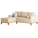Ver imagem 1 de Sofá 3 Lugares Beny com Chaise Esquerdo Suede Bege