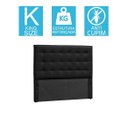 Ver imagem 2 de Cabeceira Box Shop Clean King 1,95m Em Couro Sintético Preto