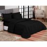 Edredom Queen Preto Aconchego Dupla Face 2,4 x 2,1 Metros Casa Dona - 1