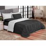 Edredom Queen Preto e Branco + Jogo de Lençol 06 peças Aconchego Dupla Face Casa Dona - 1
