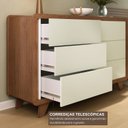 Ver imagem 4 de Cômoda 6 Gavetas 100% Mdf Premium com Corrediças Telescópicas e Pés Elevados Mabel