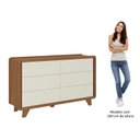 Ver imagem 7 de Cômoda 6 Gavetas 100% Mdf Premium com Corrediças Telescópicas e Pés Elevados Mabel