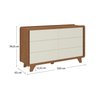 Cômoda 6 Gavetas 100% Mdf Premium com Corrediças Telescópicas e Pés Elevados Mabel - 3