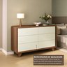 Cômoda 6 Gavetas 100% Mdf Premium com Corrediças Telescópicas e Pés Elevados Mabel - 6