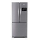Ver imagem 1 de Geladeira Brastemp Frost Free Side Inverse 3 Portas 554 Litros Cor Inox Bro85ak - 127v