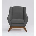 Ver imagem 3 de Poltrona Dekorien Juliet Premium Linho Chumbo Alto Acabamento