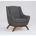 Ver imagem 2 de Poltrona Dekorien Juliet Premium Linho Chumbo Alto Acabamento
