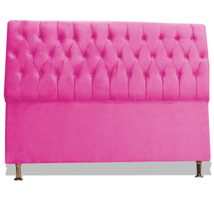 Cabeceira de Cama Box Sena Casal 140 Cm Suede Rosa Pink Ec Móveis