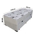 Ver imagem 3 de Cama Box Baú Solteiro Conjugado Espuma com Cama Auxiliar Bicama 3 em 1 - Suede Bege