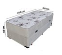 Ver imagem 3 de Cama Box Baú Solteiro Conjugado Espuma com Cama Auxiliar Bicama 3 em 1 - Suede Bege