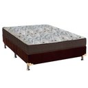 Ver imagem 1 de Cama Box Casal: Colchão Ortopédico Ortobom D45 Anatômico Iso 150 + Base Crc Suede Brown (