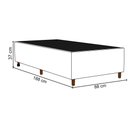 Ver imagem 4 de Base para Cama Box Solteiro 88x188cm Hit I02 Suede Cinza - Mpozenato