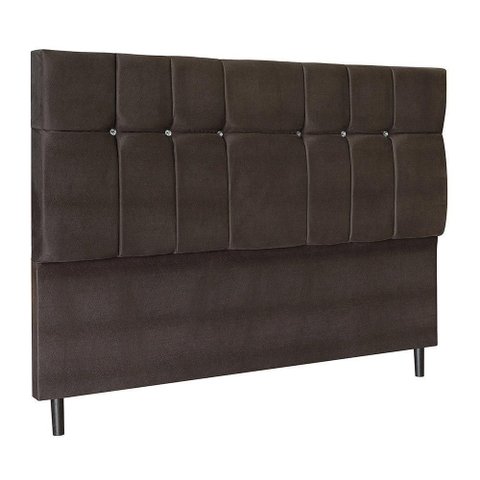 Cabeceira Audi X1 Marrom Estofada para Cama Box Solteiro 94cm Quarto Luxo