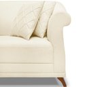 Ver imagem 4 de Sofa 2 Lugares Retro Polo 180cm com Almofada Linho Perola Ezz Perola