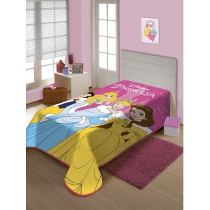 Cobertor Raschel Plus Disney Charme De Princesas 1,50 m x 2,00 m - Jolitex