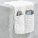 Ver imagem 4 de Capa Protetor Para Sofá 3 Lugares Corta Água Impermeável com Porta Controle Branco Casa Dona