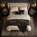 Ver imagem 1 de Cabeceira de Cama King Size Pier 2,23m Estofada Bege com Painel Acolchoado