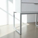 Ver imagem 3 de Mesa de Cabeceira Branca 50cm Estrutura Metálica - Montada