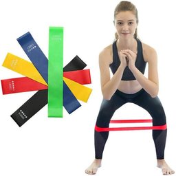 Kit 5 Faixas Elásticas Com 5 Níveis Fisioterapia - 1 Kit 5 Faixas Elásticas Com 5 Níveis Fisioterapia - 1