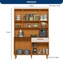Ver imagem 3 de Armário de Cozinha 8 Portas 1 Gaveta Gabi Yescasa Freijo UV/Off Acetinado