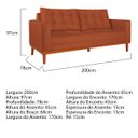 Ver imagem 4 de Sofá 2 Lugares Dubai Suede - Doce Sonho Móveis Sofá 2 Lugares Sofás Terracota
