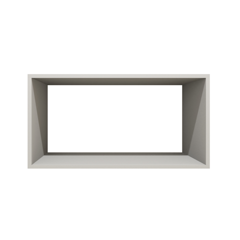 Nicho Decorativo Retangular 60x30x30 Mdf Plancasa:cinza Cristal Tx